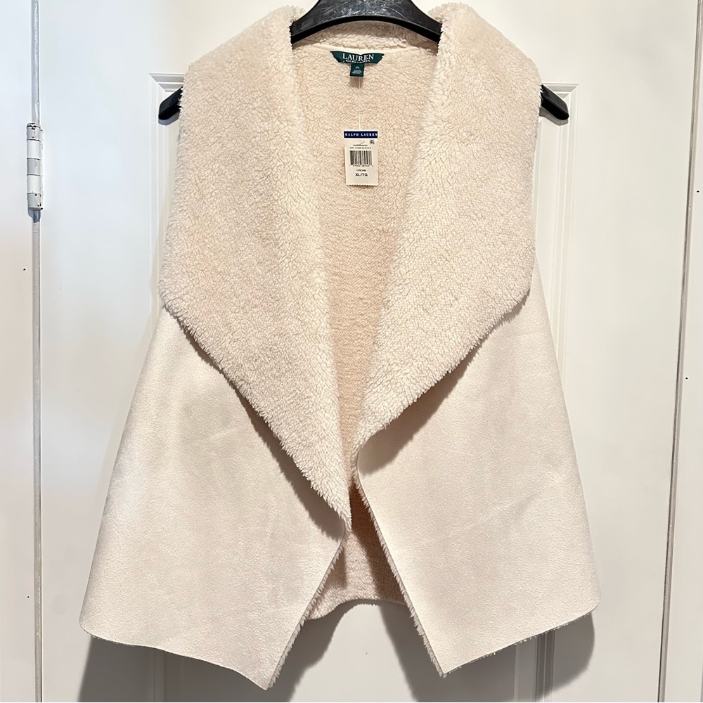 Lauren by Ralph Lauren Faux Sherpa Fleece Vest